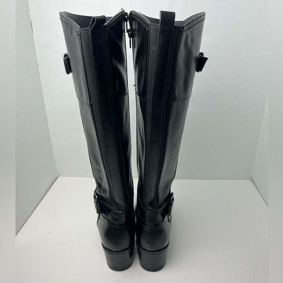 Bandolino Pries Black Harness Riding Knee High Boots Wide Calf - Picture 4 of 11